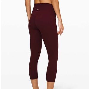 Maroon Lululemon Align Crop 21”